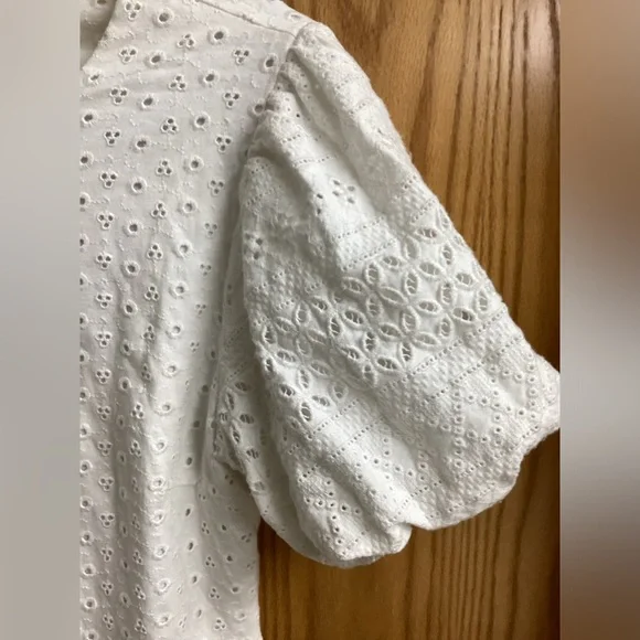 Free People Apricot Rose Mini Dress. Eyelet dress - Picture 8 of 14